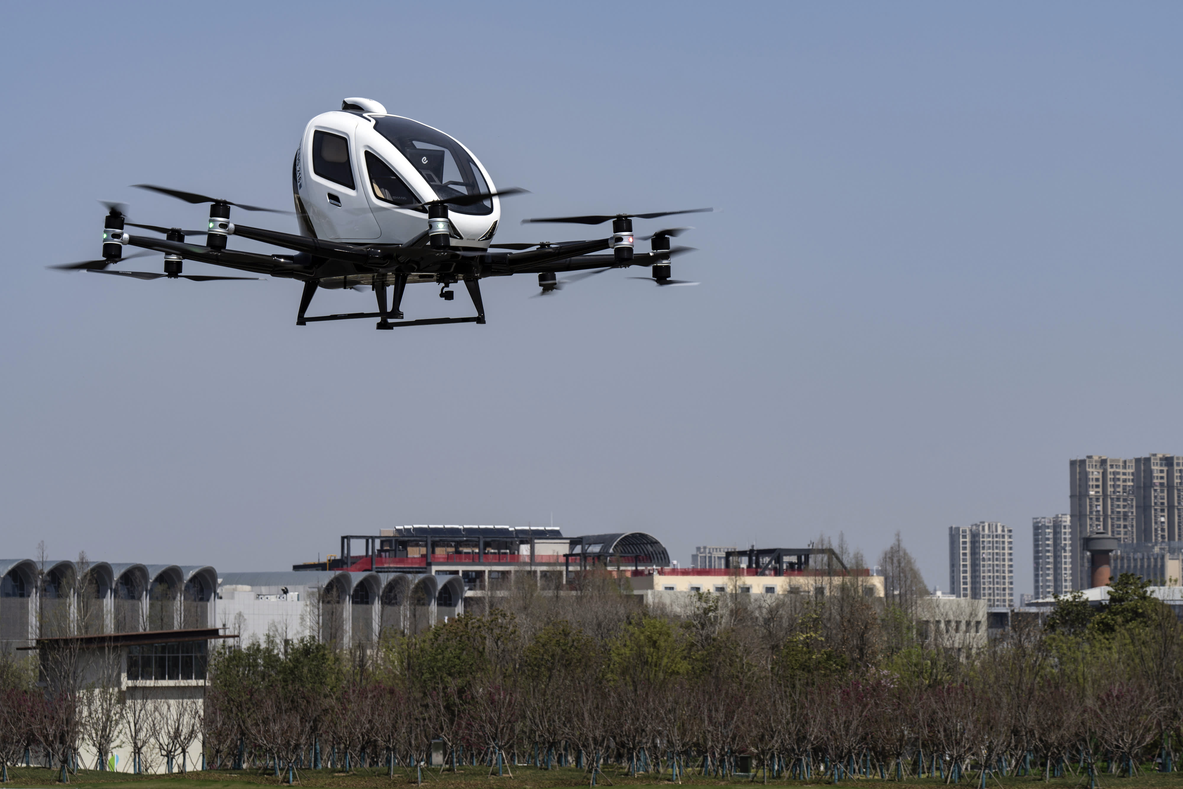 Take a ride inside Ehang's fully autonomous, two-seater air taxi