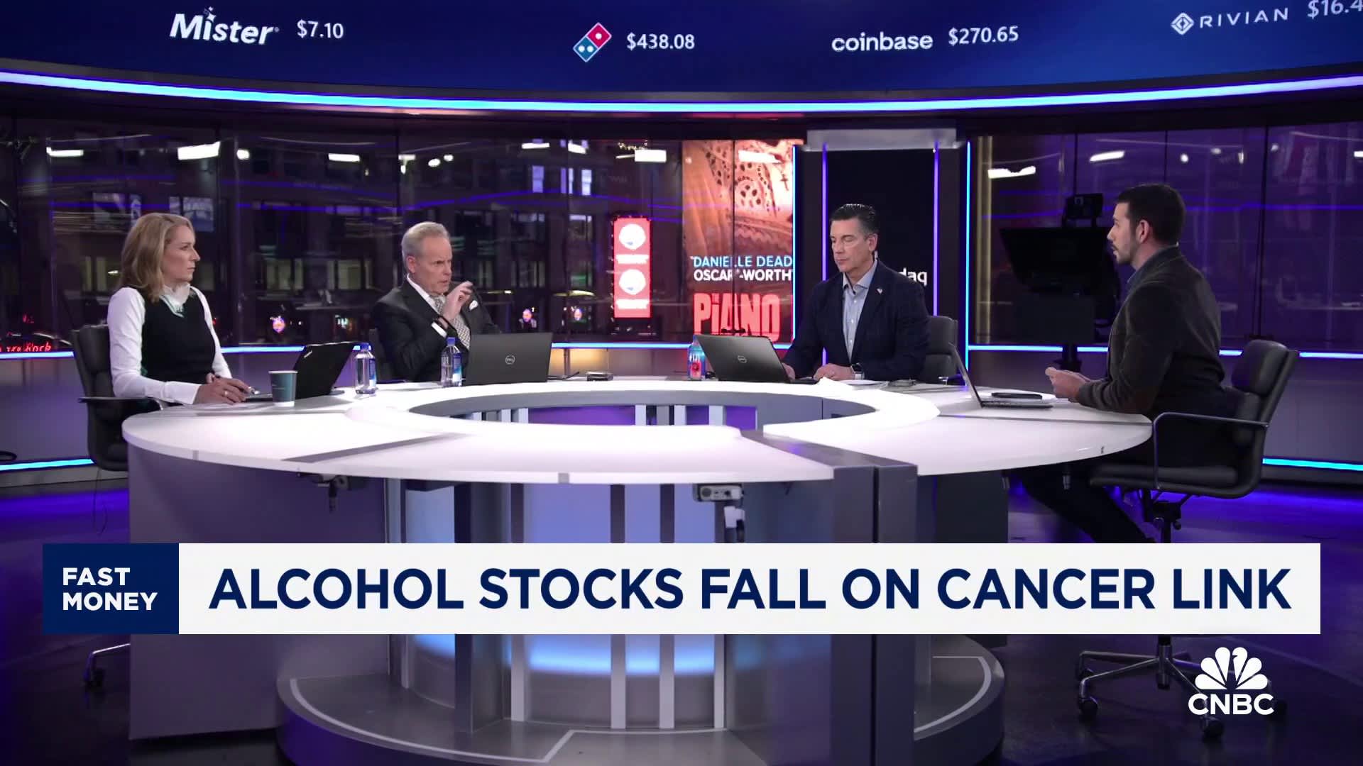 Alcohol stocks fall after HHS releases findings on cancer link